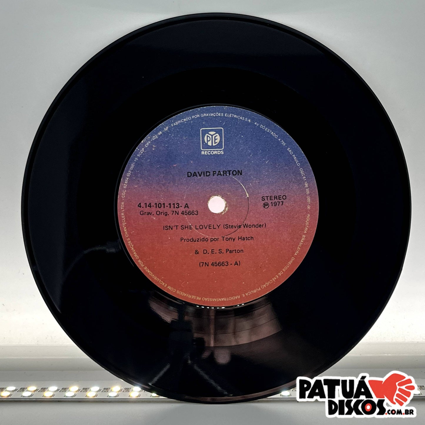 David Parton - Isn't She Lovely - 7"